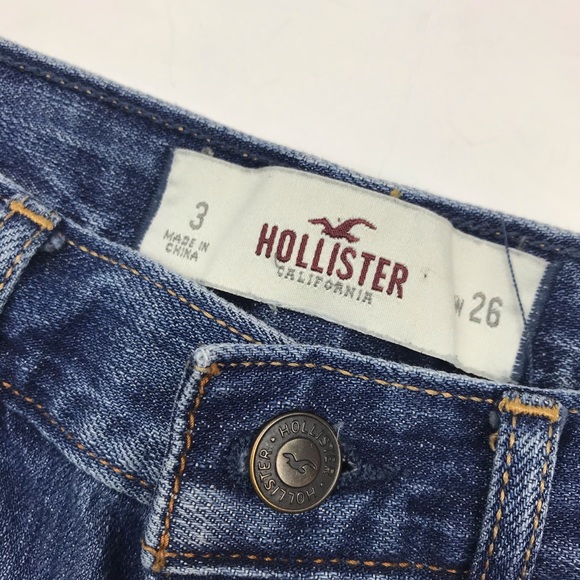 Hollister Denim Jean Stretch Cut Off Shorts - Picture 2 of 5